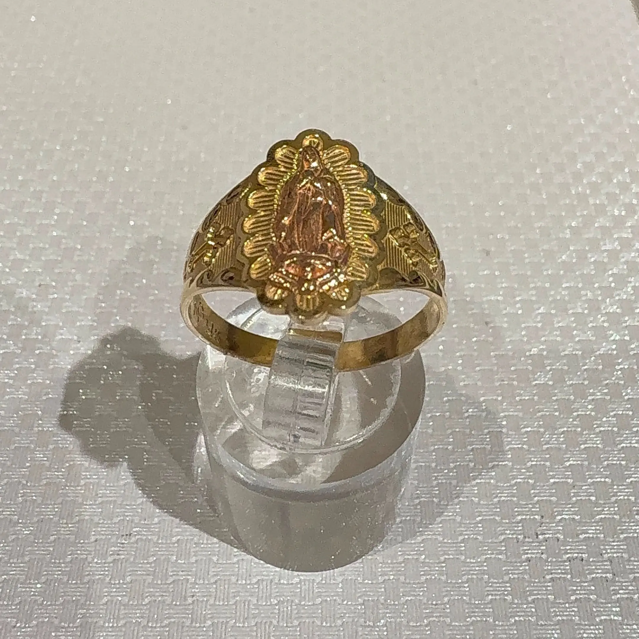 14K Gold Lady of Guadalupe Ring - Size 8.5