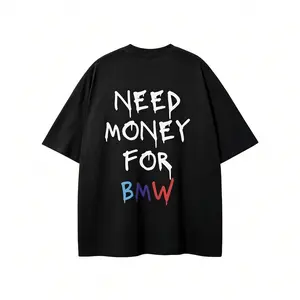Lightweight Cotton Graphic Tee – Unisex 'Need Money For BMW' Design for All-Season Wear