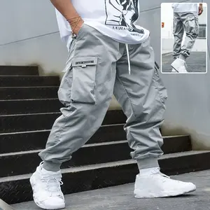 Men’s Trending Air Borne UrbanFlex Cargo Pants, Relaxed Fit, Drawstring Waist, Micro-Elastic, Multi-Pocket, Solid Color Streetwear