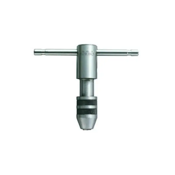 Ratcheting T-Handle Tap Wrench, Model 161R, #0 to 1/4" Tap Capacity, 3.5 in Overall Length, with Ratchet Action