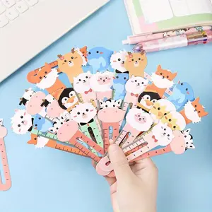 Cute Animal Design Bookmark Ruler, 50pcs/set 10 Styles Cartoon Animal Bookmark, Book Marker for Students, Office, School, Dormitory