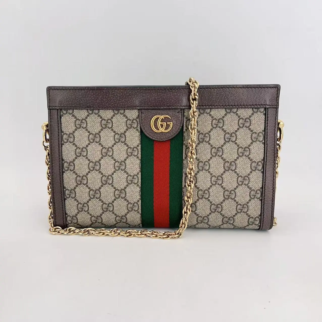 Pre-owned GUCCI leather Crossbody Bags pre owend GG Supreme Ophidia Small Rounded Top Shoulder Bag