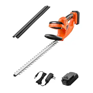 Cordless Electric Hedge Trimmer With 20V Max Li-Ion Battery, 20-Inch Dual-Action Blades, Lightweight Ergonomic Design, High-Performance Yard Tool For Shrubs And Hedges, Easy Grip, Tool-Free Blade Adjustment, Safety Guard