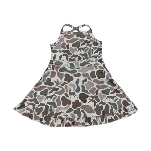 GSD2311  Athletic Sports Girls Clothes Hunting Deer Camo Baby Dress