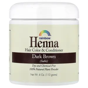 Rainbow Research Henna, Hair Color & Conditioner, Dark Brown (Sable), 4 oz (113 g)