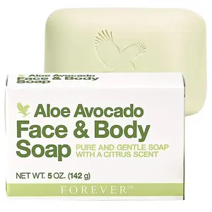 Forever Living - Aloe Avocado Face and Body Soap - Fresh Citrus Scent for Gentle Cleansing and Soft, Supple Skin - Vegan and Gluten-Free - Pack of 1