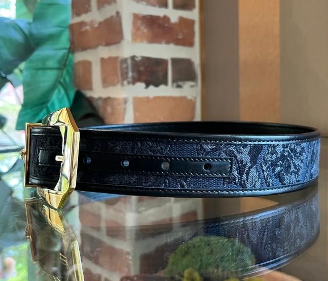 Pre-owned VERSACE Medusa Heritage Barocco Jacquard Belt 70/28(S)