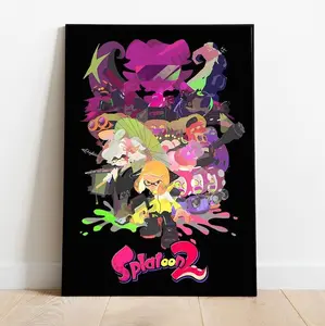 Colorful Ink Shooter Video Game Graphic Poster - Artistic Photo Print, Home Wall Decor, Home Supplies Gift #4