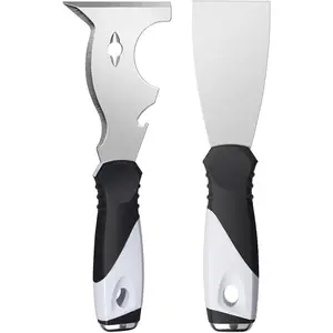 2 Pack Putty  Set, 10 in 1  Scraper Tool with 2 Inch Stainless Steel Painters Tool,  Scraper for Painting & , Metal Scraper