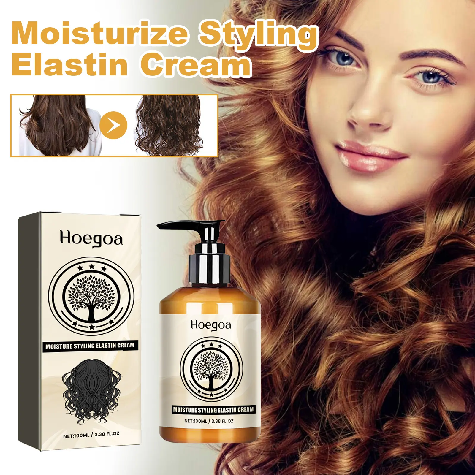 Moroccan Curl Moisturizing and Volumizing Conditioner,A styling treatment that adds volume, shine, and natural bounce to curly hairhigh hold, Haircare Moisturizer