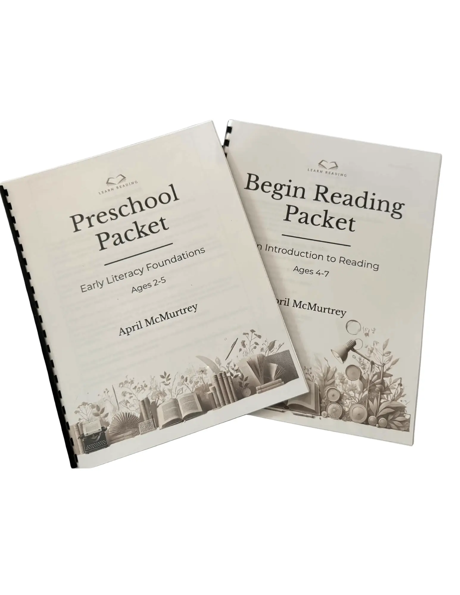 Preschool Packet and Begin Reading Bundle | Early Literacy Instruction for Emerging Readers Ages 4-7