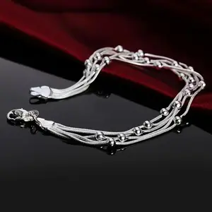 2026 New Old Money Minimalist Elegant 925 Sterling Silver Bead Bracelet, Chic Daily Wear Jewelry, Stylish Ornament for Special Occasions, Ideal Valentine Birthday Gift for Her