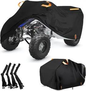 ATV Cover  Outdoor Heavy Duty, 300D Oxford 4 Wheeler Cover for Yamaha Grizzly Raptor 350 700R YFZ 450R Polaris Sportsman 450 500, Quad Cover with Lock Buckles  Weather Protection