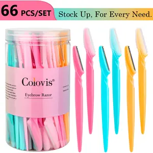 Colovis 66 Eyebrow Razor and Face Razor for Women and Men, Eyebrow Hair Trimmer and Shaver with Protective Cover,Safe and Newbie Friendly