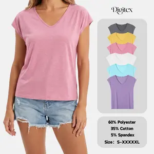 Digitex Summer Sleeveless V-Neck Vest, Casual Cotton Blend Tank for Vacation, Beach Days, Holiday Trips and Daily Comfort