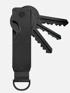 Unisex Aluminum Keychain, Holds 1-6 Keys, Compact Metal Key Organizer, Durable Round Key Ring for Daily Use, Perfect Valentine's Gift