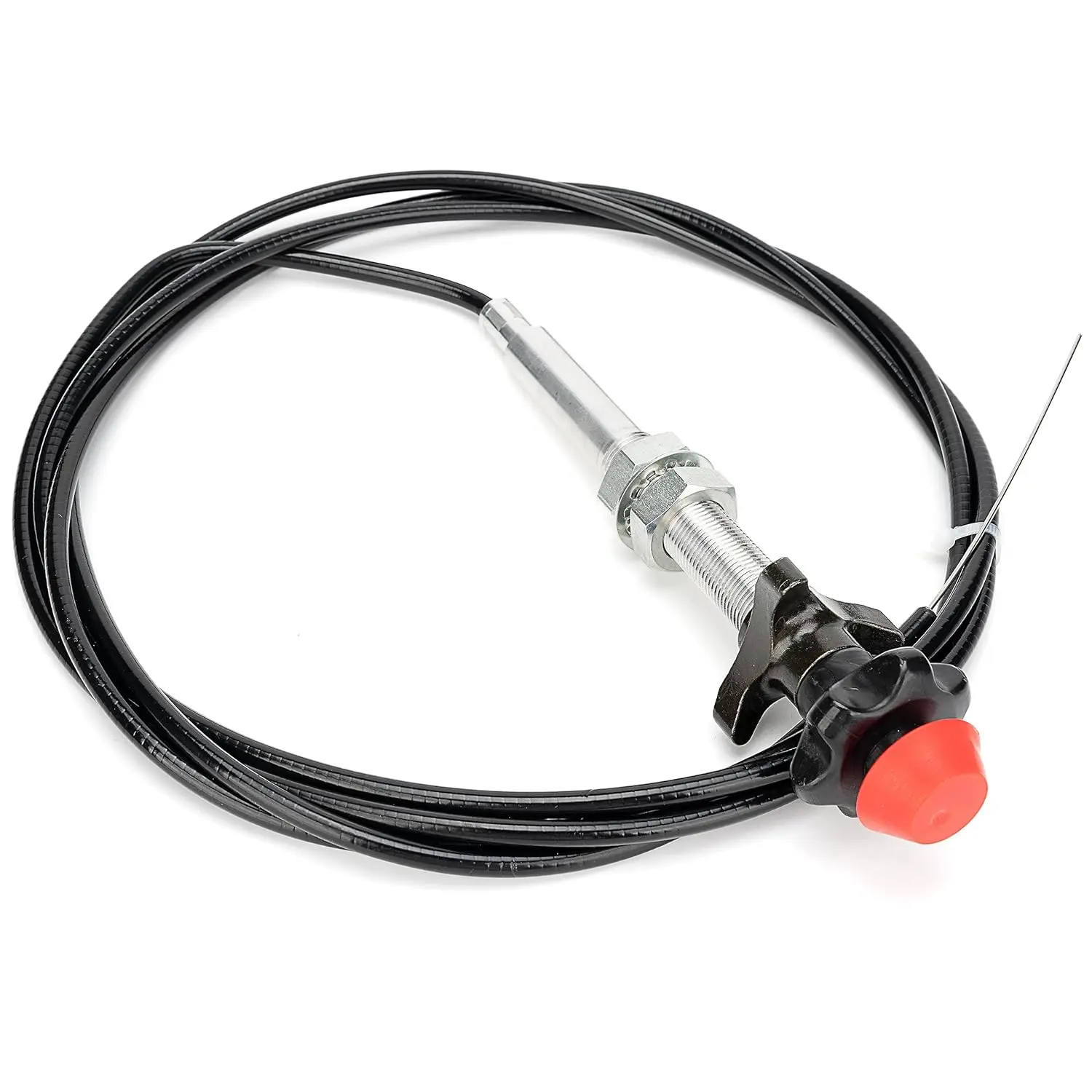 55204 Control Cables with 2 in Black Knob, Locking Throttle  Replacement for Dorman, 10Ft. Length