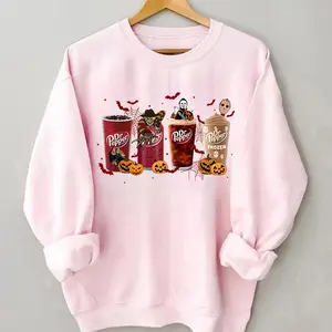 Horror Movie Dr Pepper Sweatshirt, Dr Pepper Horror Movie Halloween Sweatshirt, Spooky Season Shirt, Horror Characters Dr Pepper Sweatshirt, Halloween Dr Pepper, Horror Characters Halloween Sweatshirt, Falls Shirt, Jason Michael Scream Menswear Hoodie Top