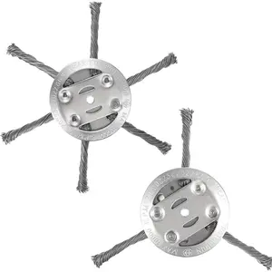 6 Inches Metal Weed Eater Blades Head Weed Wacker Grass Trimmer Blade Fit for Weed Trimmer Brush Cutters Electric Battery Powered Cordless String Trimmer