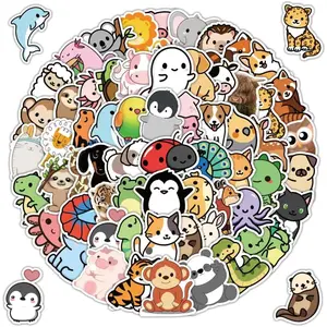103 Animal Stickers, Cute Animal Stickers for Kids, Vinyl Waterproof Sticker for Water Bottle, Laptop, Phone, Girls Boys Classroom Prizes