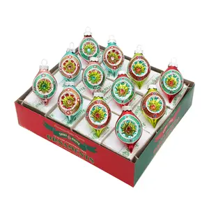 FESTIVE FETE 12 COUNT 1.75" DECORATED REFLECTOR TULIPS