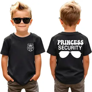 Boys Princess Security Team Shirt Magical Kingdom Tshirt for Boys Kids Holiday Family Vacation Summer Tee Top 4-10Y