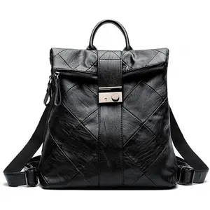 Women's Fashion Casual Backpack Purse with Fold Over Top