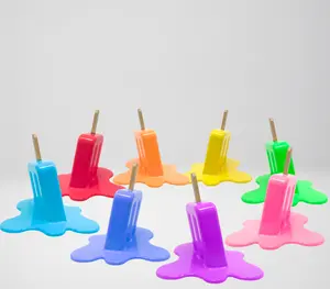 Poptique Melting Popsicle Sculpture Handmade Art Colorful Optical Illusion Home Decor Modern Pop Art Statement Piece Custom Colors