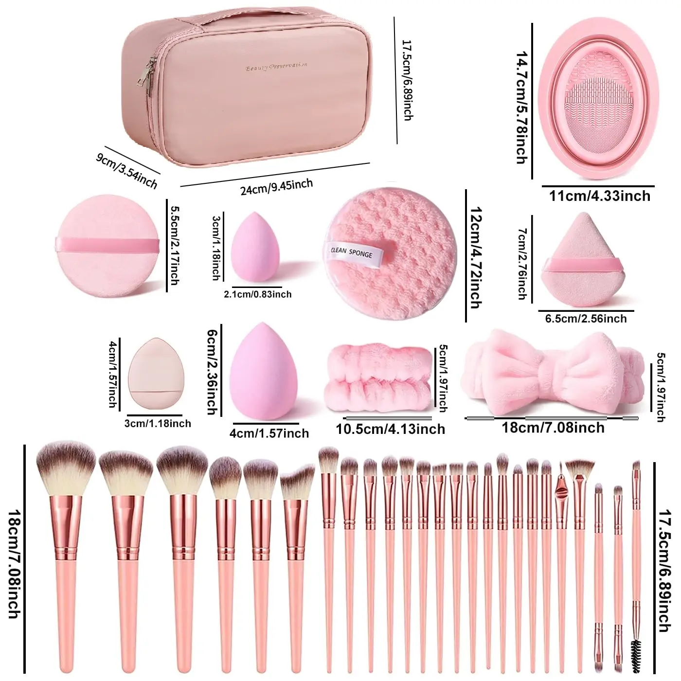 Makeup Brush Set with Sponge and Puff, Synthetic Makeup Brushes, Ultimate Beauty Tools Kit, Complete Cosmetic Brush Collection for Flawless Application, with Makeup Brush Organizer Makeup Brush Set with Sponge and Puff, Synthetic Makeup Brushes, Ultimate Beauty Tools Kit, Complete Cosmetic Brush Collection for Flawless Application, with Makeup Brush Organizer