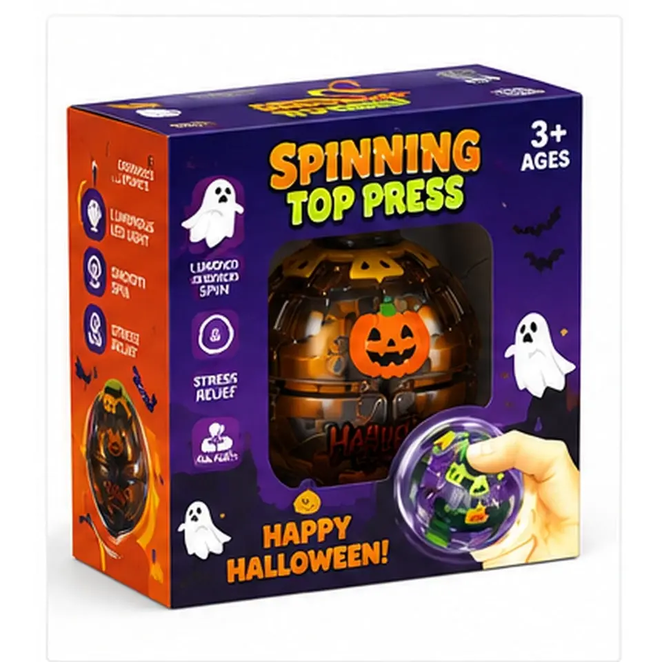 Hipookies Halloween Spooky Character Luminous Fidget Spinning Ball | Halloween Spinning toy | Halloween fidget ball toy