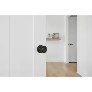 Kwikset Arroyo Dummy Door Knob, Matte Black - Microban Antimicrobial - New in Box