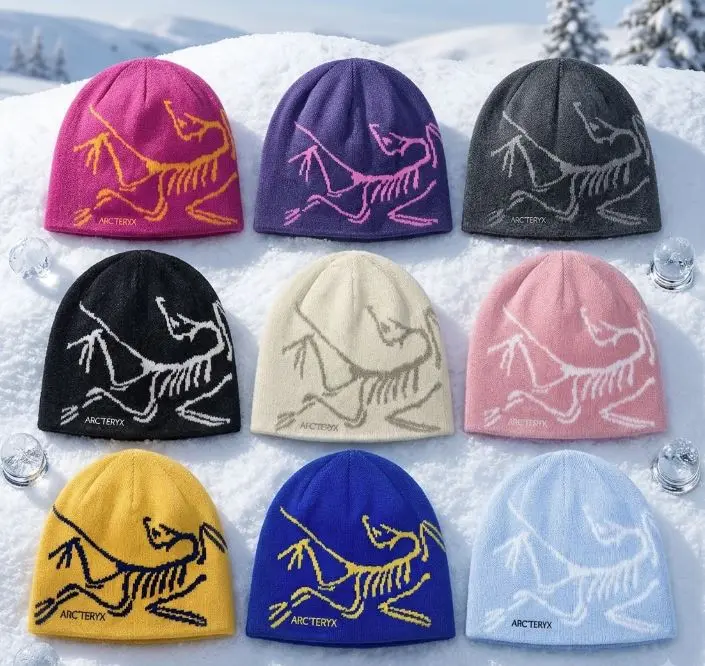 Arc'teryx Bird Head Toque Dinosaur Bone Knitted Hat – Warm Knitted Hat for Men and Women for Winter Streetwear