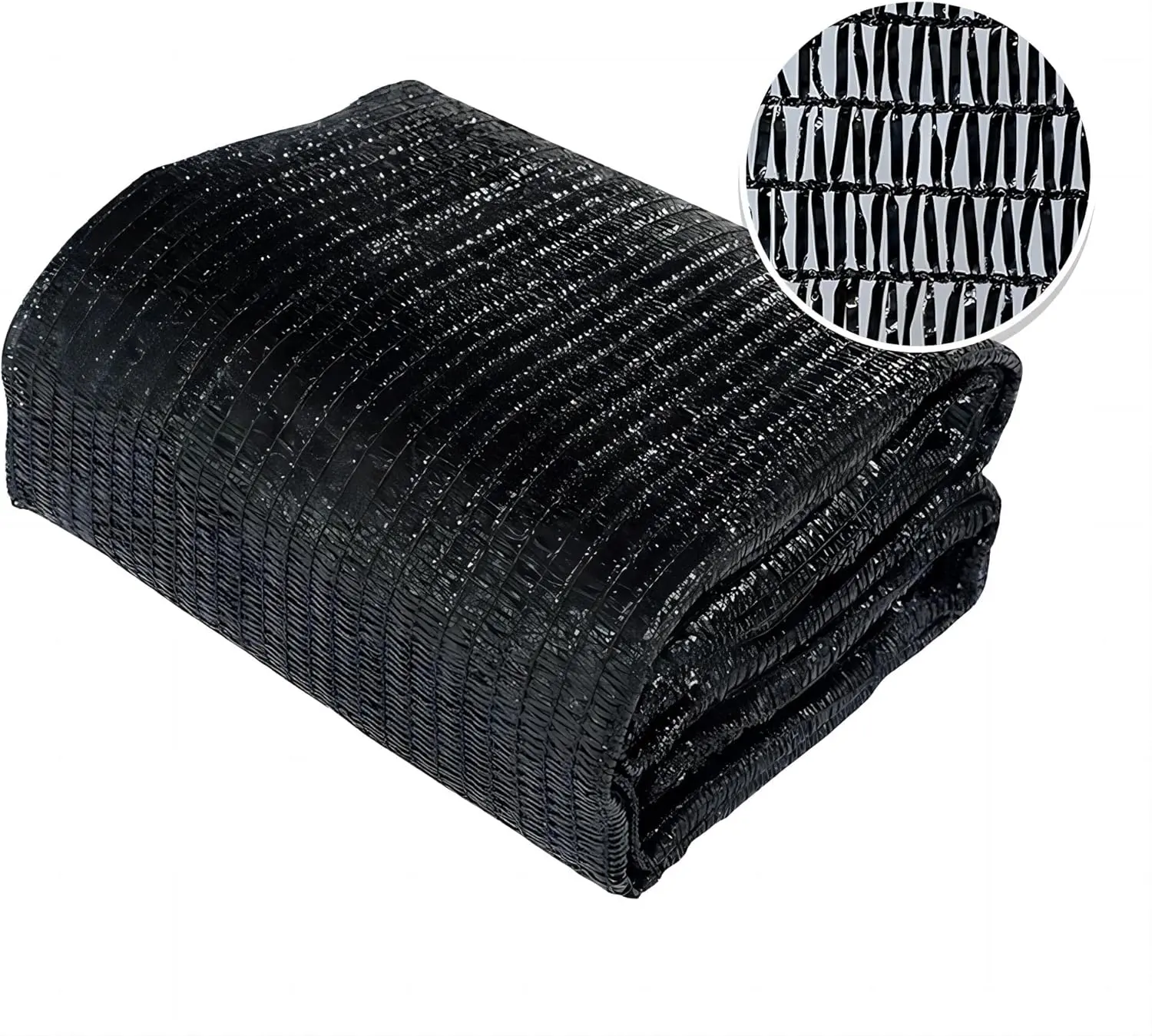 Black Shade Cloth Net Mesh (10x10, 6.5x20 Sizes) with Different Shading Rates, Easy-to-Install Clips for Garden, Patio, Plants & Outdoor Furniture
