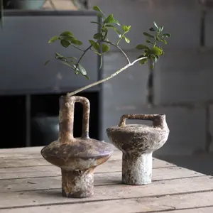 Retro Ceramic Vase - Wabi sabi Style - Vintage Dried Flower Vase - Home Decor - Zen Arrangement