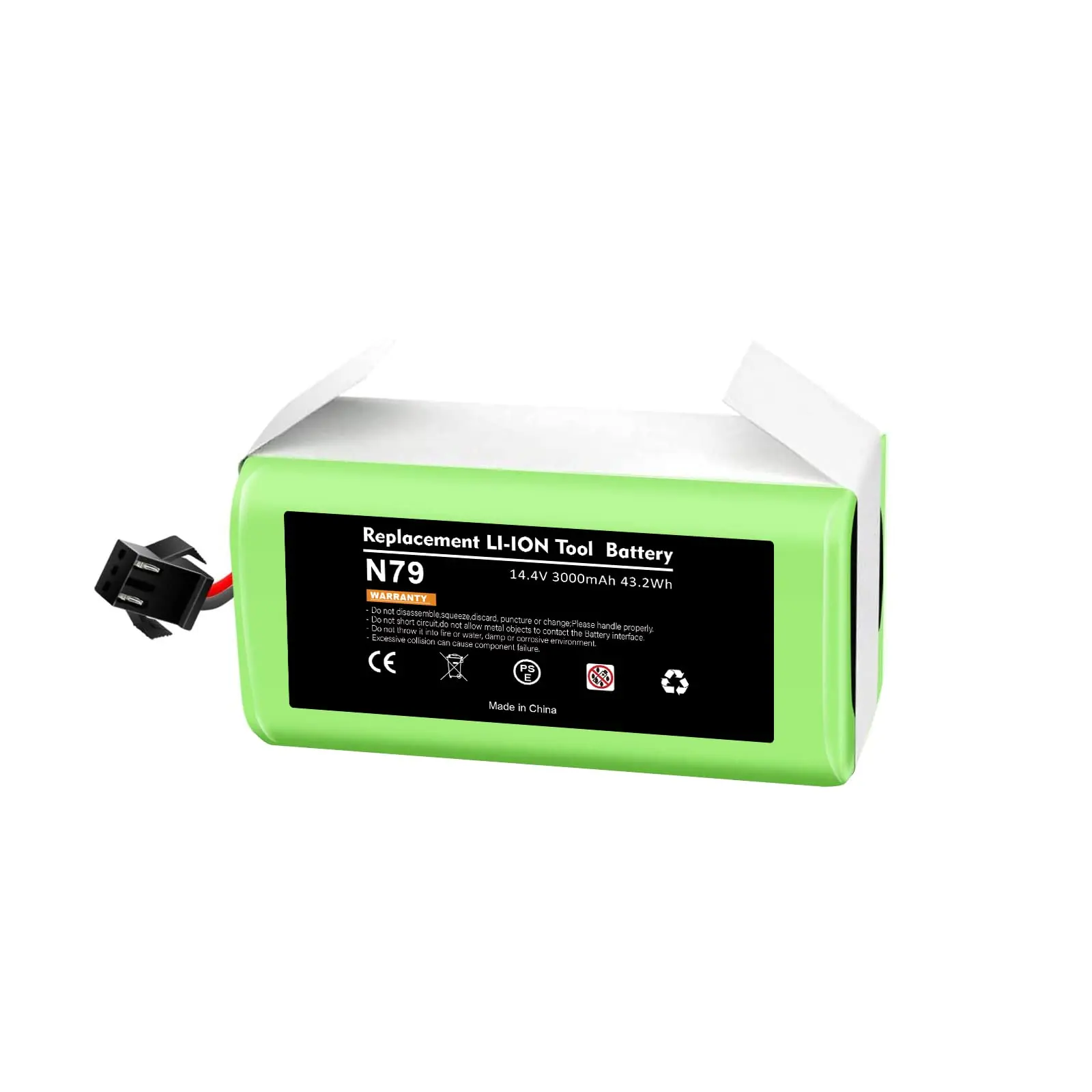 Upgraded 3000mAh 14.4v Li-ion Battery for Ecovacs Deebot N79 N79S N79W deebot 500 DN622 DN622.11& Eufy RoboVac 11 11C 11S 11S MAX 12 15C 15C MAX 15T 25C 25C Max 30 30C 35C G10 R500 R450 Robot Vacuum