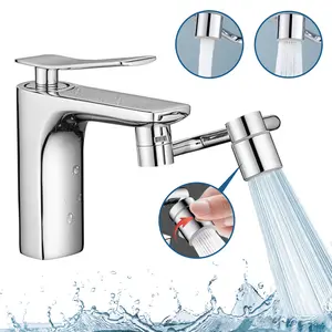 Rotatable Swivel Faucet Aerator with Adjustable Spray Settings for Enhanced Water Flow and Easy Cleaning