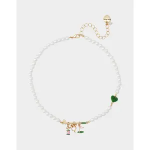 Betsey Johnson GOLF FRONTAL NECKLACE GREEN