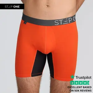 Step One Men's Boxer Brief - Butter Nuts, Anti-Chafe, Breathable Bamboo Fabric, UltraGlyde Panels, Hidden Elastic Pouch, Premium Underwear, Athletic Daily wear