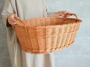 Woven Basket, Tote Bag, Laundry Basket, Rattan Storage Basket