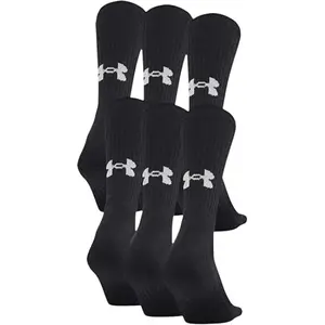 Under Armour Adult Cotton Crew Socks, 6 pairs,  Training & Gym Essentials