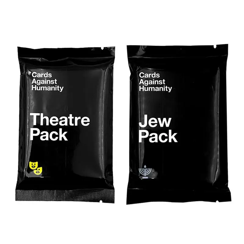 Theatre Pack/Jew Pack, 1 Bag Cards Against Humanity, Mini Expansion Pack, Funny Card Game for Festival Party Christmas Toy Gift