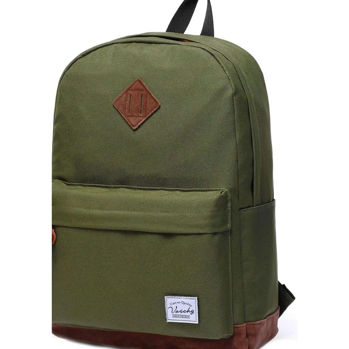 Backpack for Men Women [Green],VASCHY Classic Water-resistant Lightweight Travel School Backpack Casual Daypack