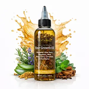Herbalista Maximum Strength Botanical Hair Growth Oil 4 oz – Rosemary, Fenugreek, Horsetail & More Ingredients - Hair Oil – Natural Scalp & Hair Nourishing Oil for Thicker, Stronger, Healthier Looking Hair – Paraben & Sulfate Free