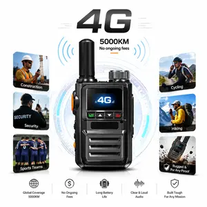 Global Walkie Talkies Unlimited Range 4G PoC Radio Nationwide Handhold Long Distance   digital radio Work Teams(2 Pack with SIM) HD Strong poc walkie talkie speaker  2-way radio Portable Ham Radio Transceiver usb-c rechargeable Durable Remote Security