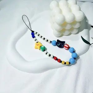 Cat Beaded Phone Strap, Cute Fun Style, Perfect for Personalized Adorable Accessories, Daily Use, Adds Cuteness to Your Phone, Phone Charms