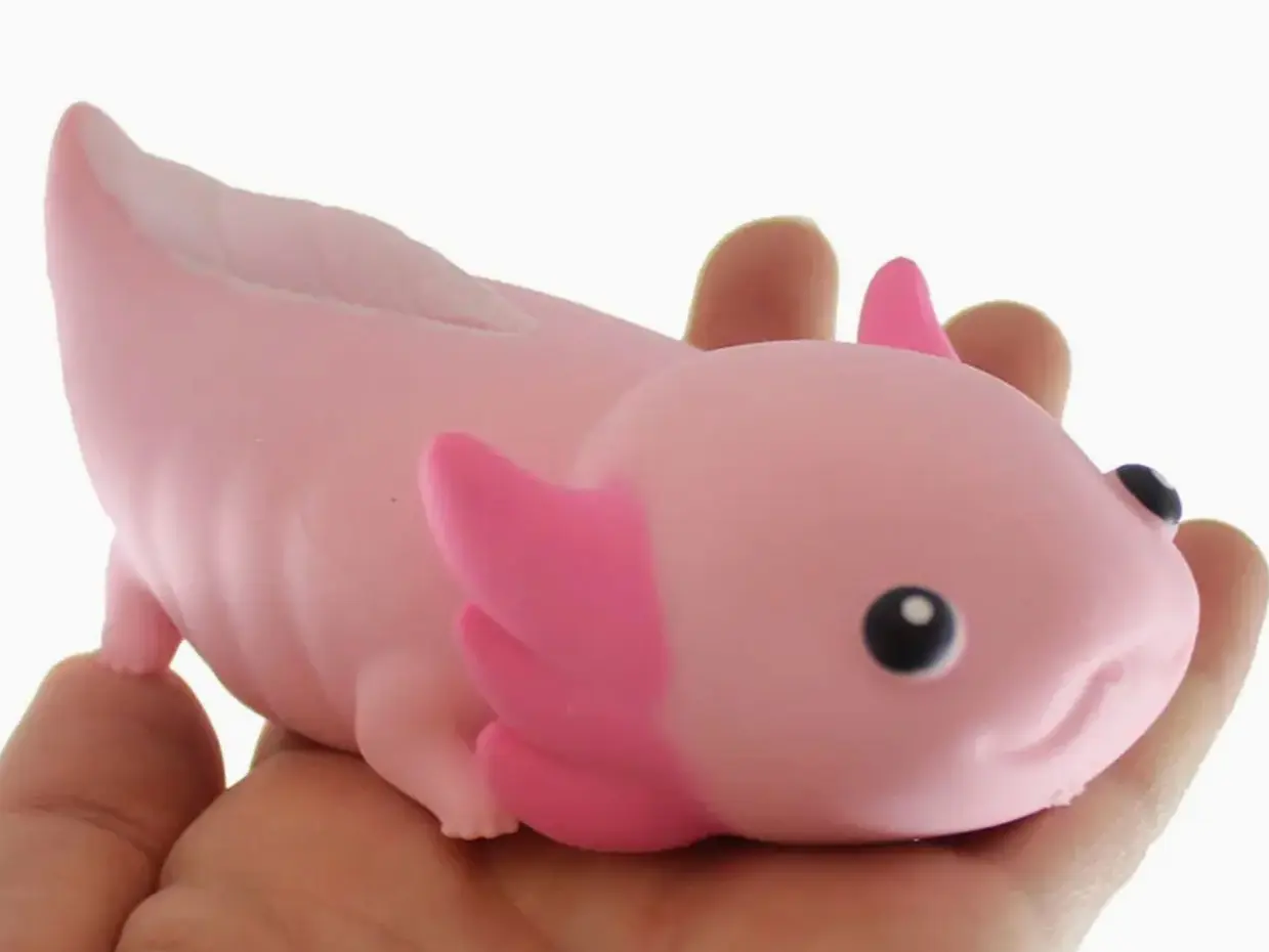 Pink Axolotl Sand-Filled Squishy Sensory Toy - Unisex Collectibles for Axolotl Lovers, Stress Relief Fidget Toy for Sensory Activities, Home Decoration