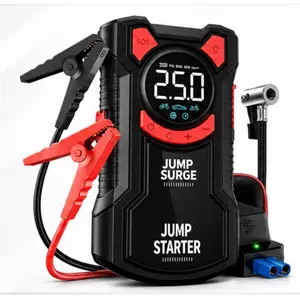 【PJ100 】Jump Surge Smart Air Pump Car Jump Starter & Air Compressor 12V Power Bank Portable Electric Pump Auto Battery Booster with Flashlight Car Tool Kit Car Jack Kit Vehicle