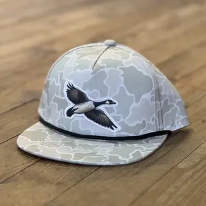 The Migrating Honker Full Panel Light Old School Rope Hat | AIX Waterfowl