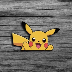 Pikachu Vinyl Peeker Sticker / Decal Vinyl Sticker – Kawaii Vinyl sticker, Gift for lovers Sticker, Decal for Laptop, Water Bottle, Car, Gamer Gift