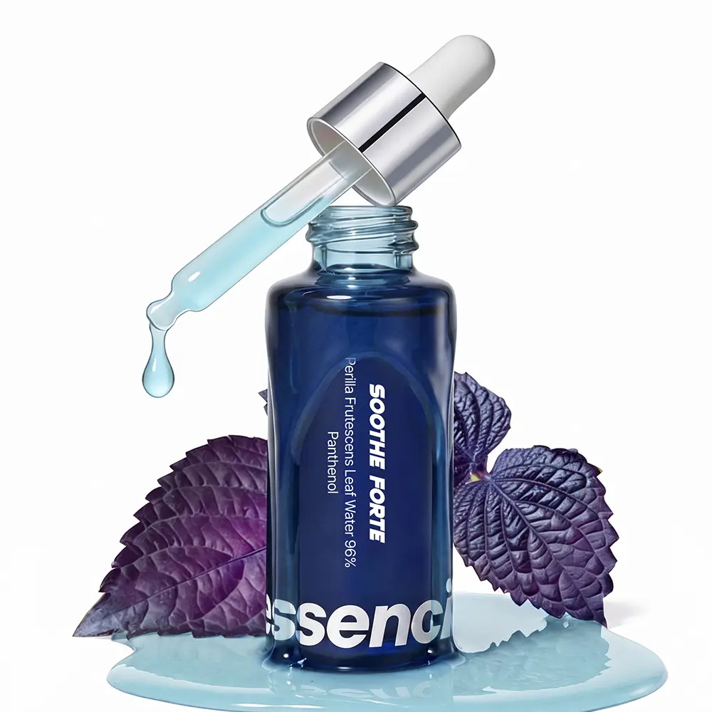Essenciel Soothe Forte Calming Hydrating Serum - 96% Perilla Leaf Water, 1% Panthenol, Soothing Skin Repair for Sensitive, Irritated, Redness-Prone, Dry Skin (50ml)